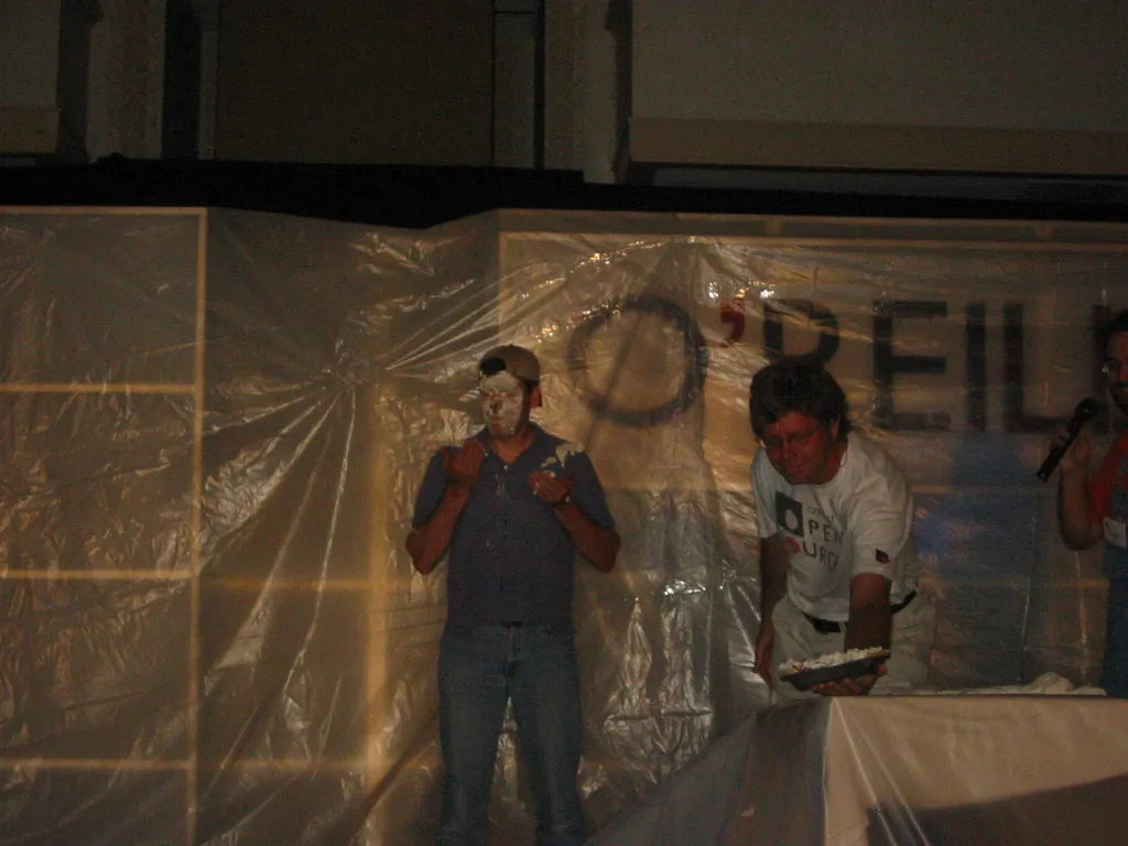 dan gets pied by guido