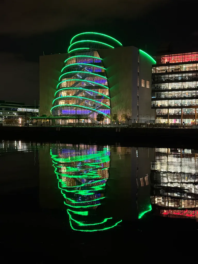 Dublin convention centre, reflected