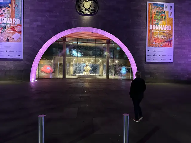 helen at the NGV at night