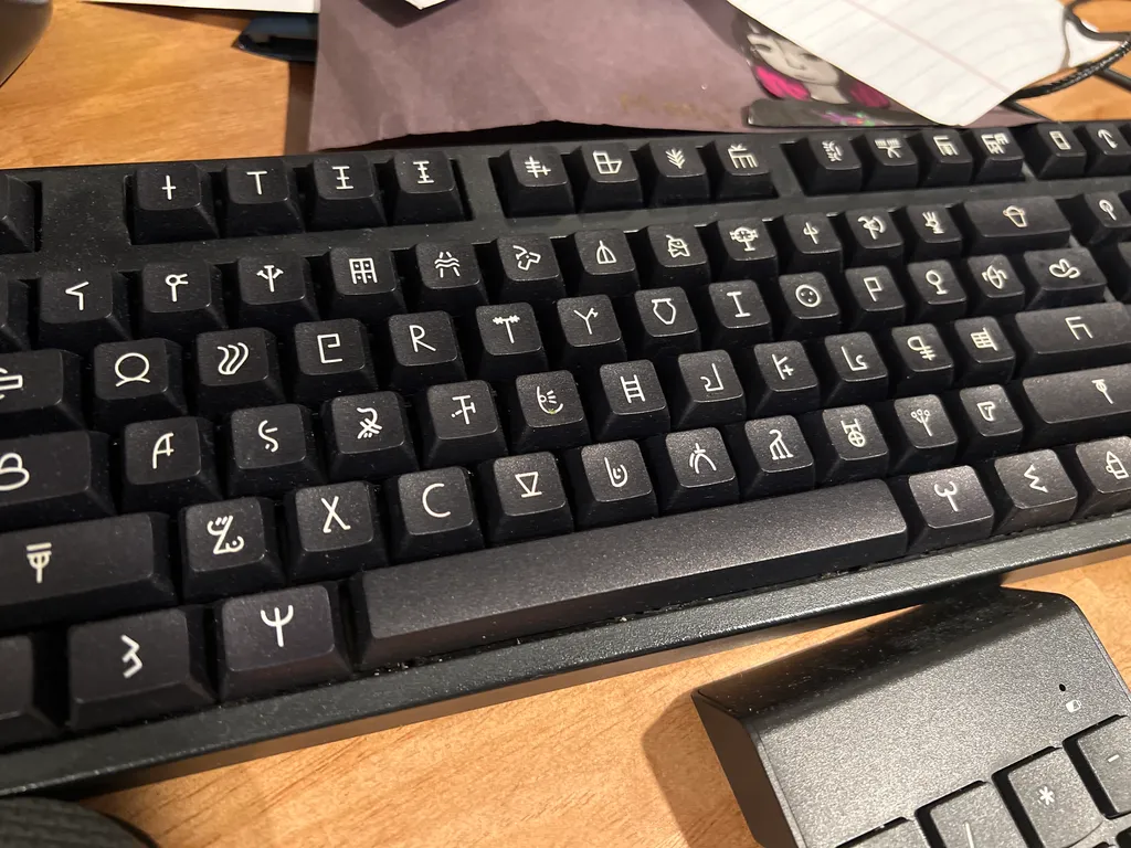 Linear A keycaps