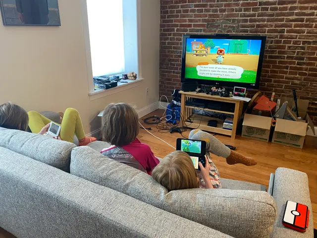 the kids visit for Animal Crossing