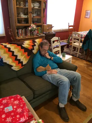 dad and the unnamed cat