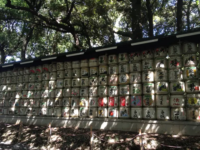 Meiji Shrine sake offering
