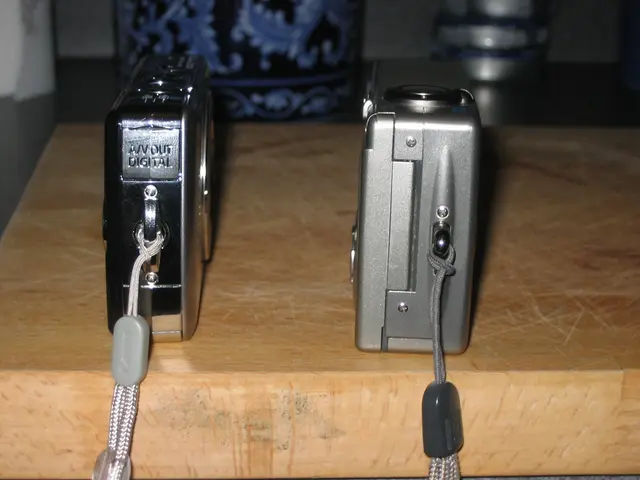 old and new cameras, sides
