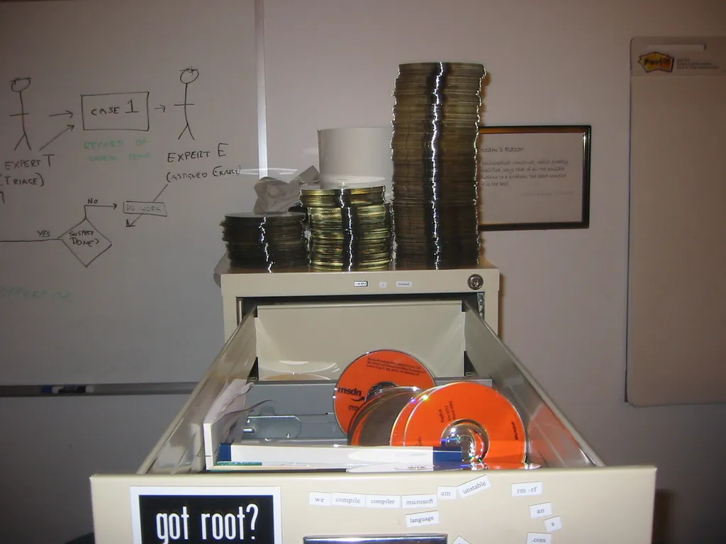 destroying old msdn discs, img_1763