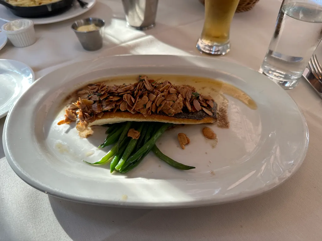 trout almondine at Parc