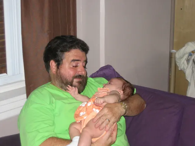 grampa and baby, chilling
