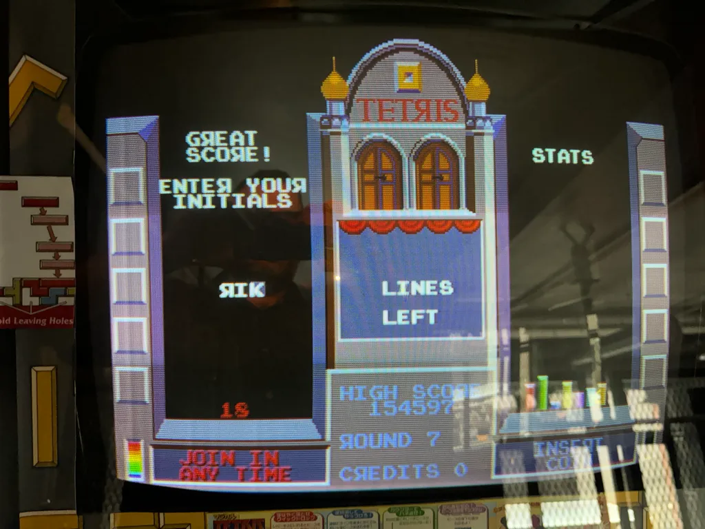 Tetris high score at Barcade