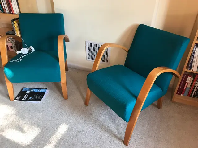 our old Ikea Hova chair, reupholstered