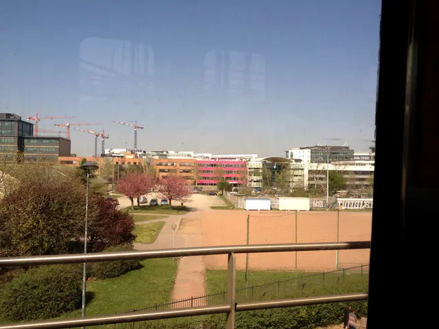 the scenery from the train to CDG