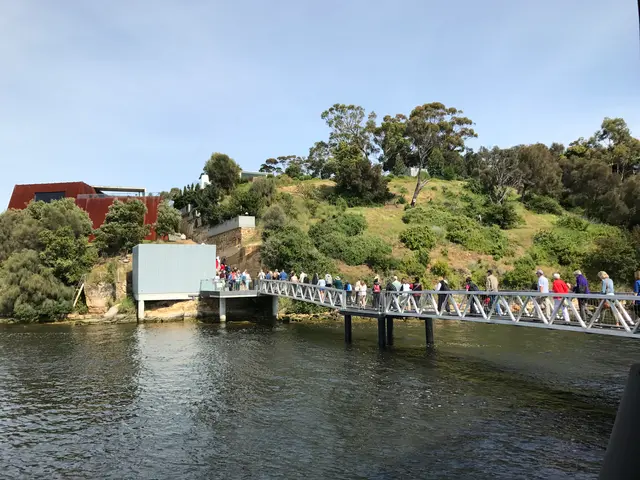 disembarking the Mona ferry