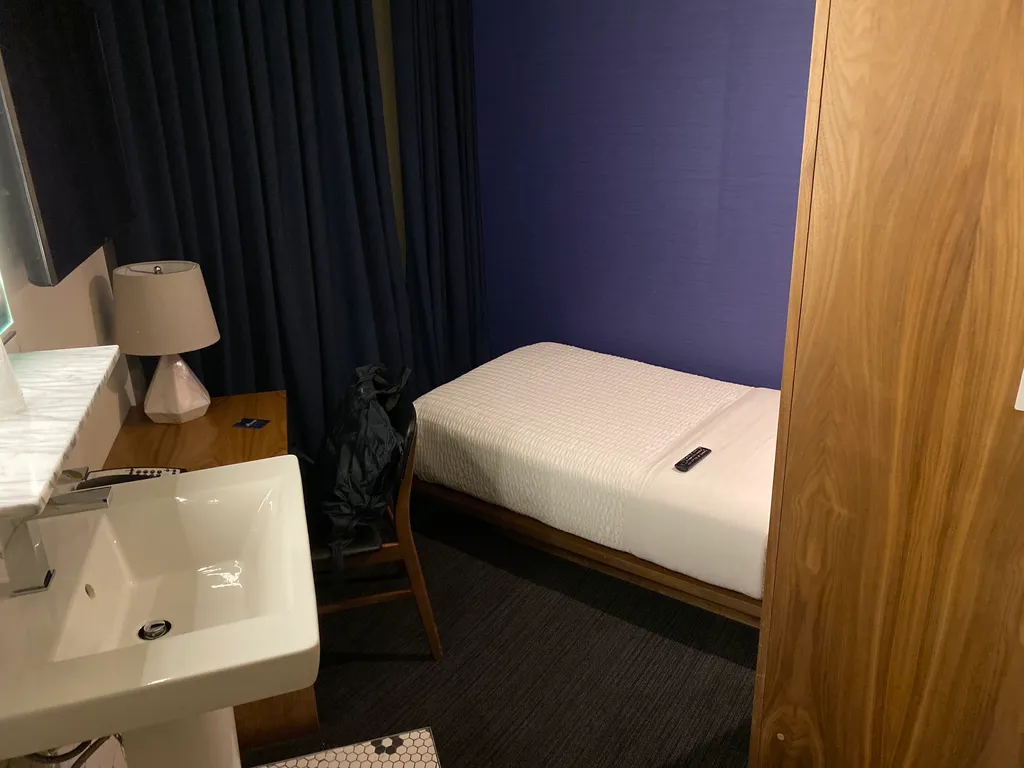 my tiny hotel room