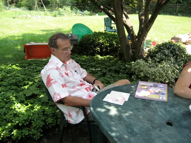 dad admires his cards