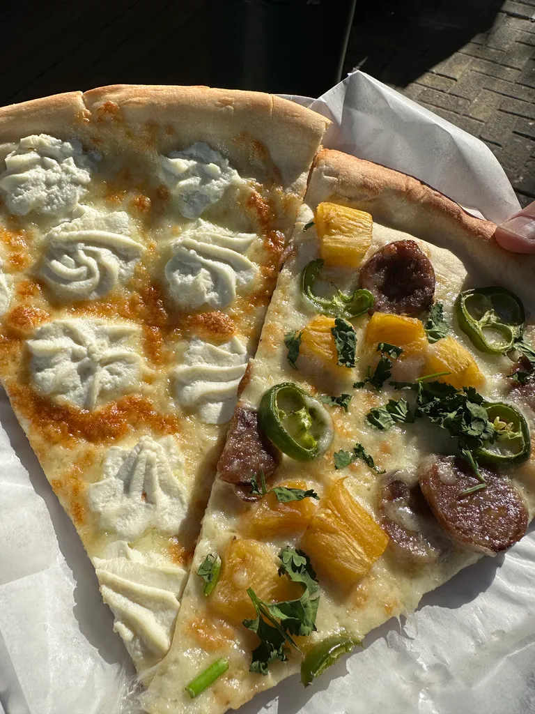 pizza with cilantro