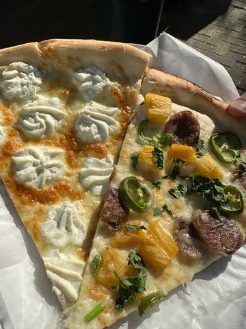 pizza with cilantro