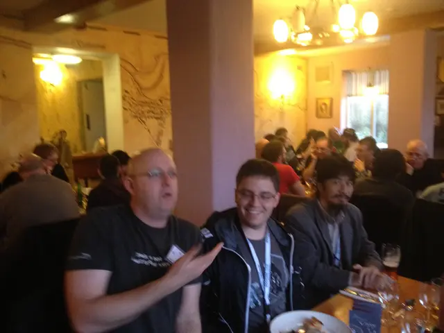 chatting at dinner