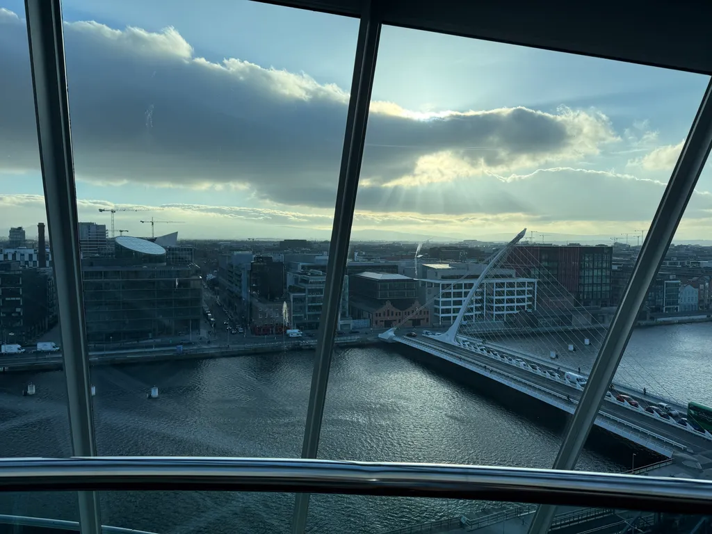 view from top of the Dublin convention centre