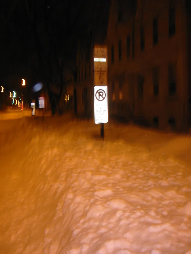 snowstorm, 2003-02, Traffic Sign