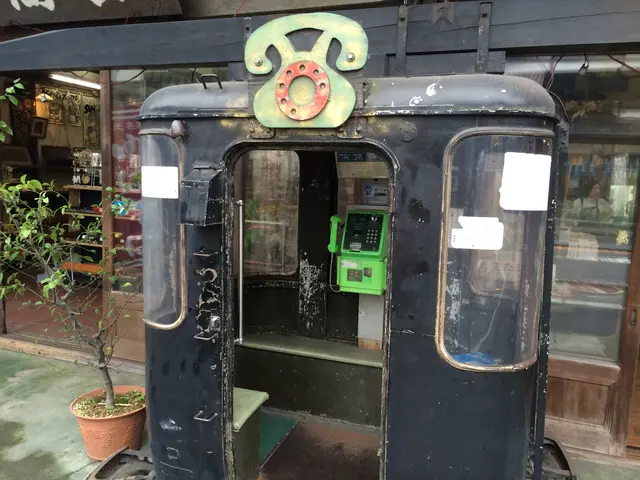 super old school phone booth
