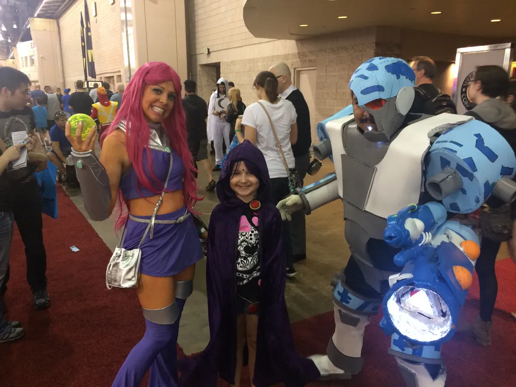 Raven, Starfire, and Cyborg