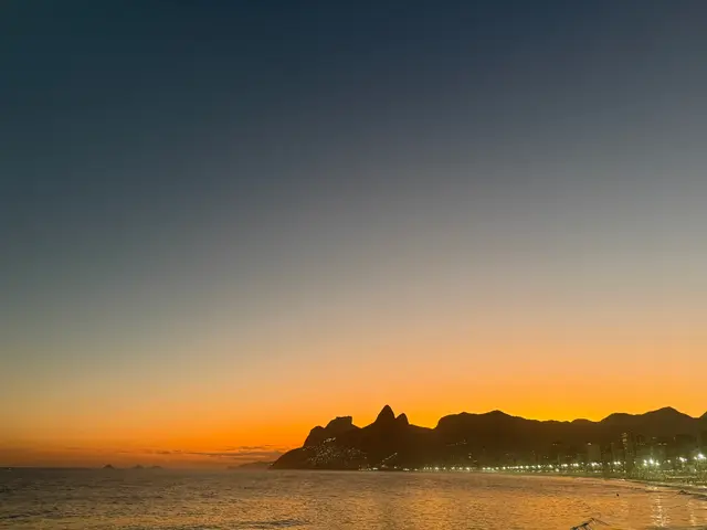 the sunset at Arpoador