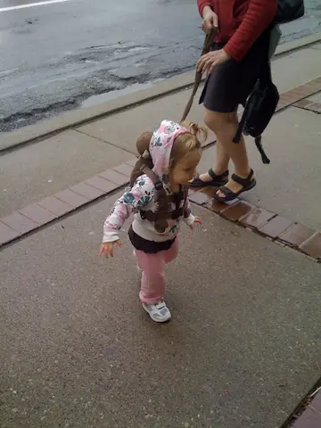running along the parade route
