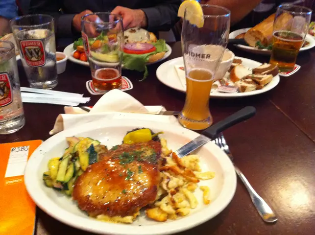 schnitzel and spaetzel