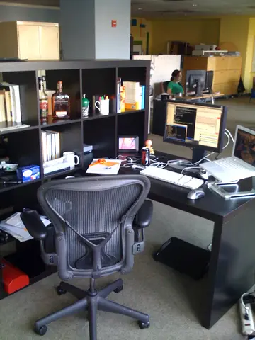 new desk at work