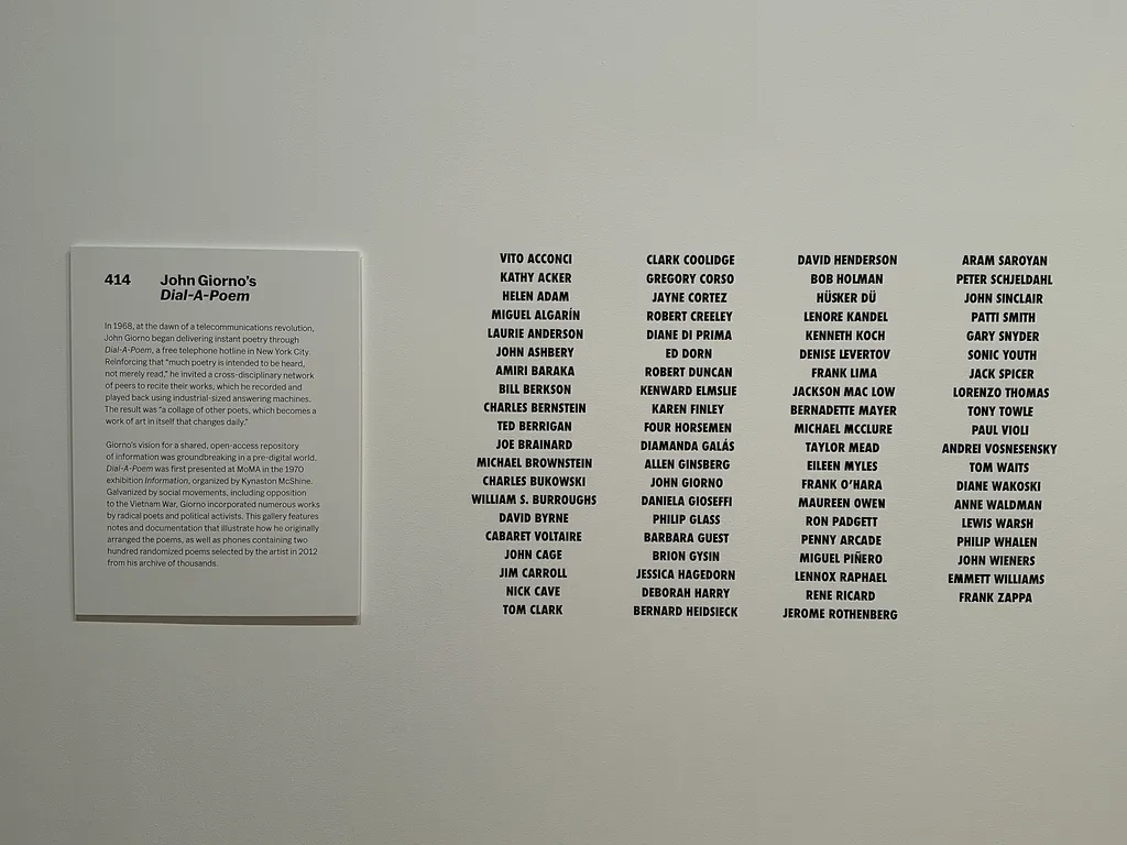 seen at MoMA: Dial-A-Poem