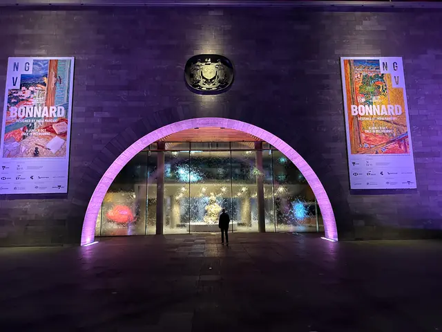 helen at the NGV at night