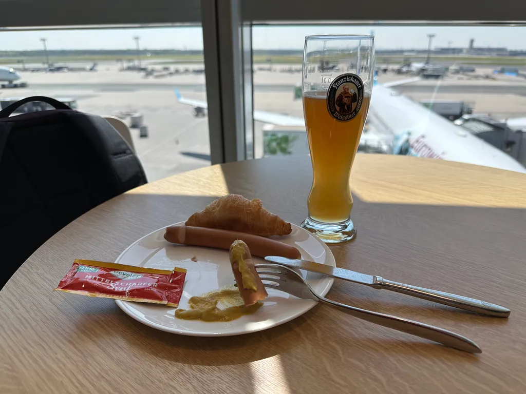 brunch in the Frankfurt lounge
