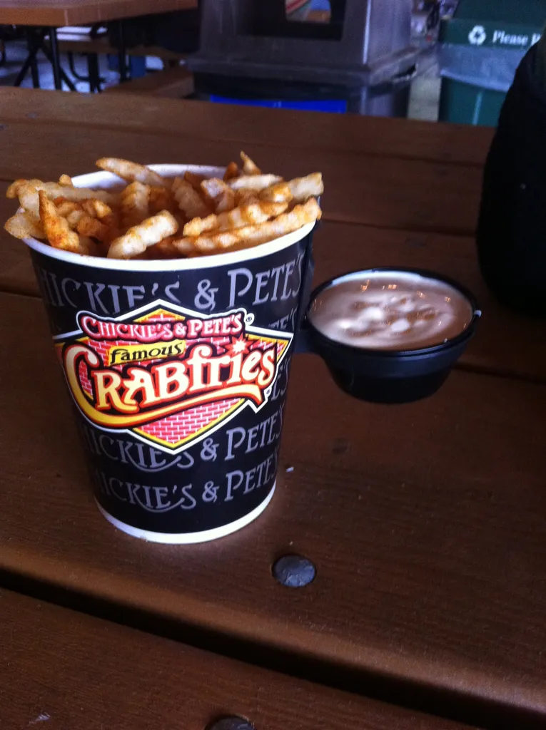 crab fries: the reason to go to Dorney
