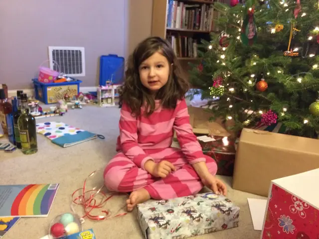 Martha tears into presents!