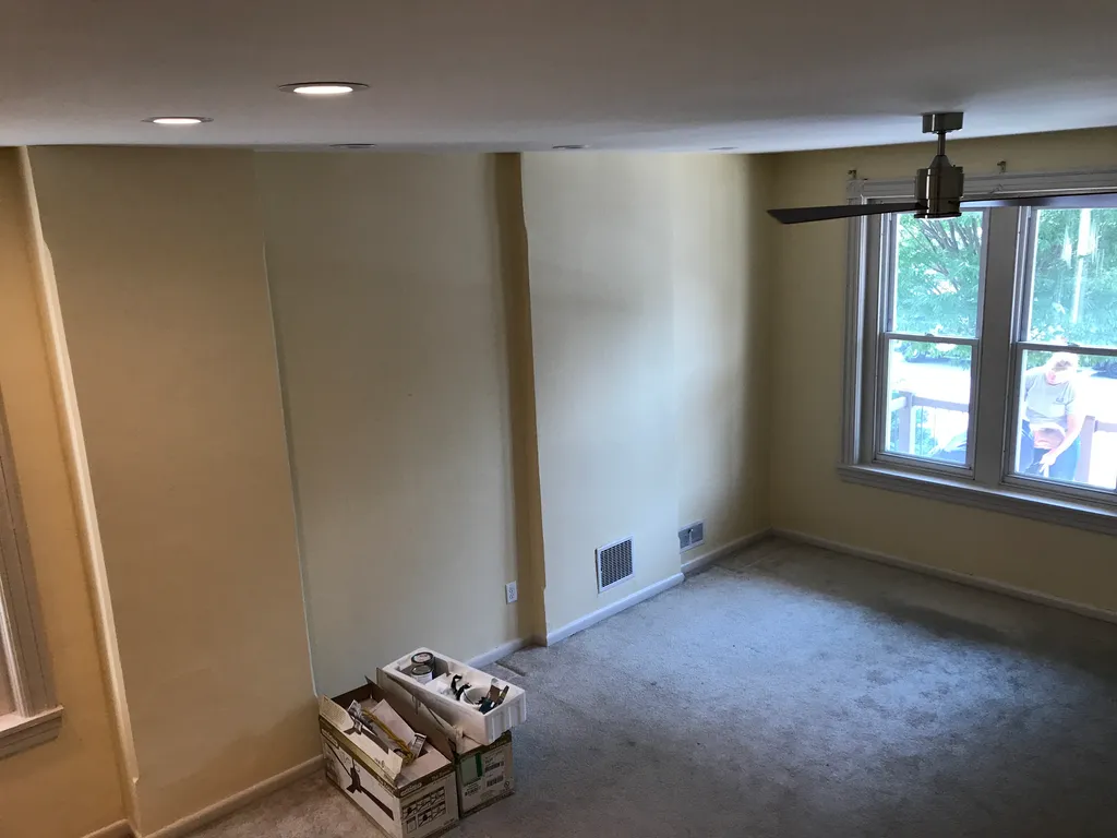 the remodeled living room