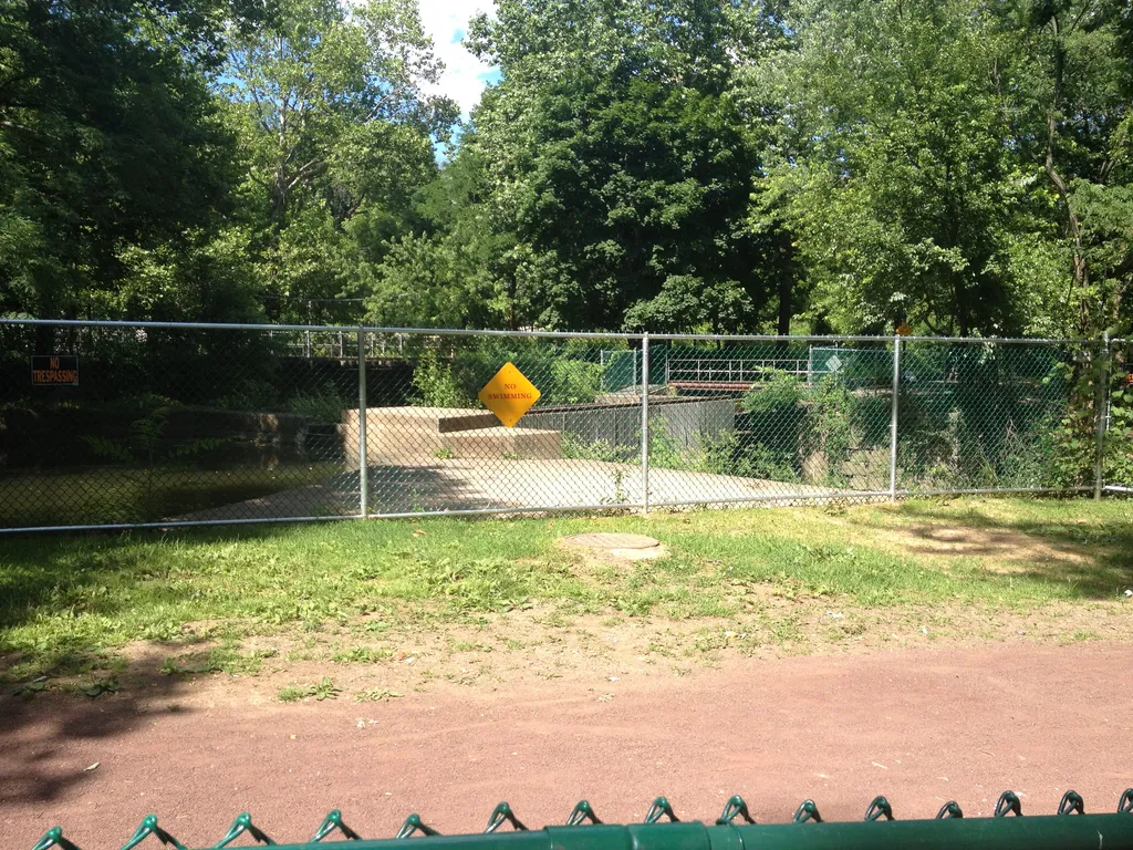 fenced-off creek