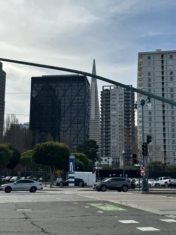 peeking through to the pyramid