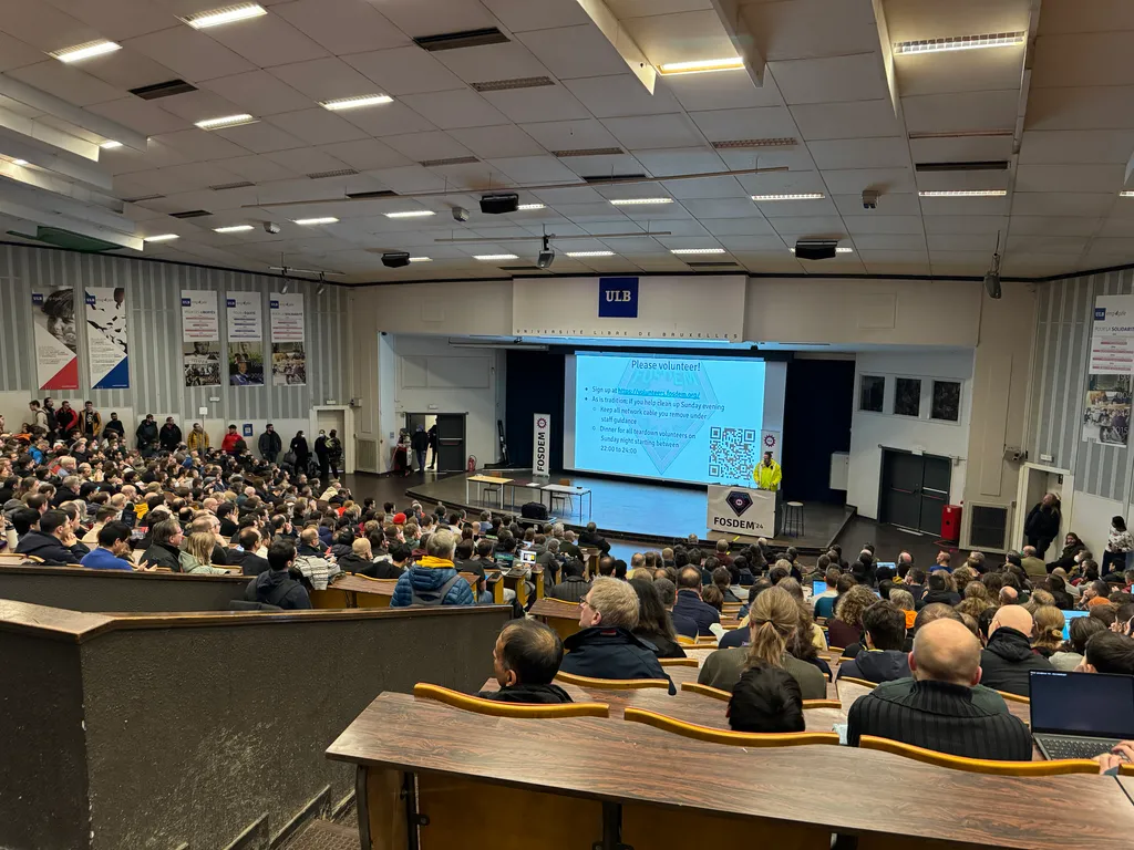 the FOSDEM welcome