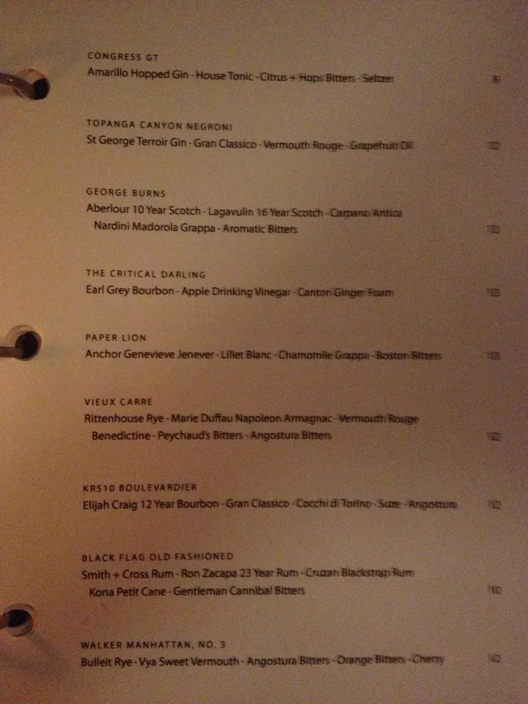 bar congress drink menu 2/2