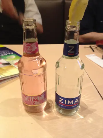 Shawn got a Zima, too.  His was pink!