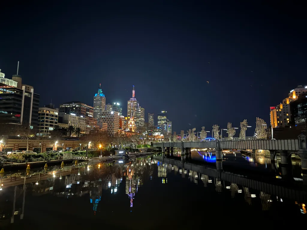 Melbourne at night