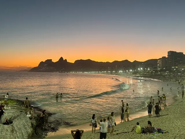 the sunset at Arpoador