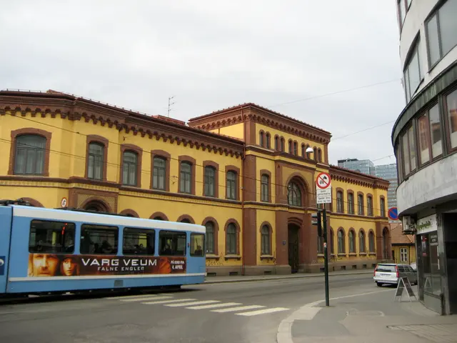 mustard colored building