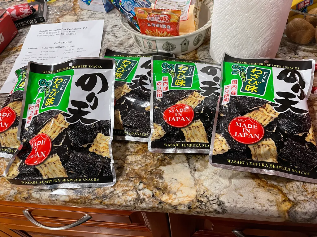 wasabi tempura seaweed crackers