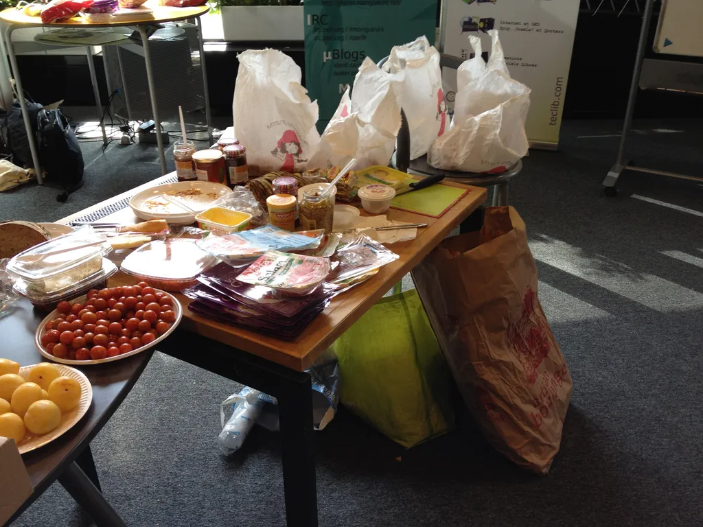 the lunch spread, day one