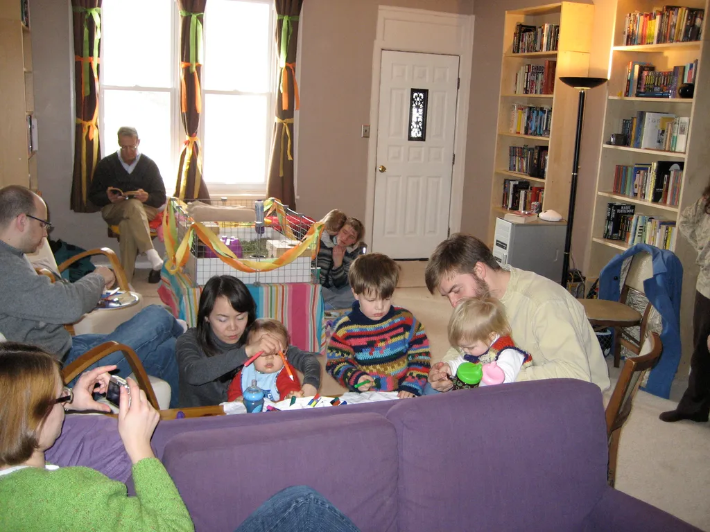 folks at the baby shower