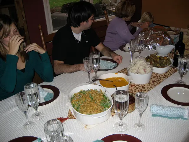 eating dinner