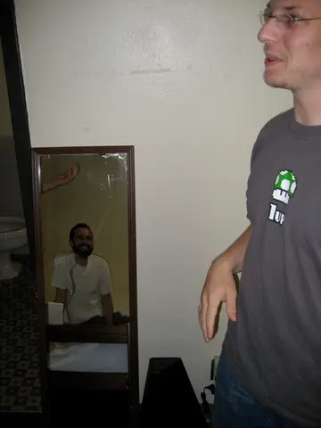 luke in the mirror