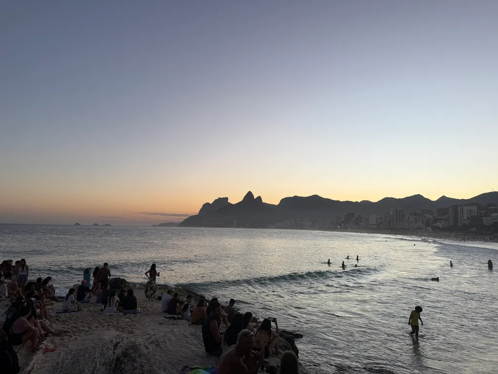 the sunset at Arpoador