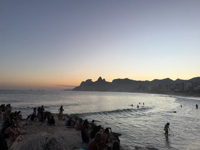 the sunset at Arpoador