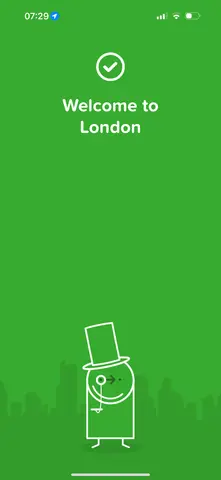 Citymapper welcomes me to London